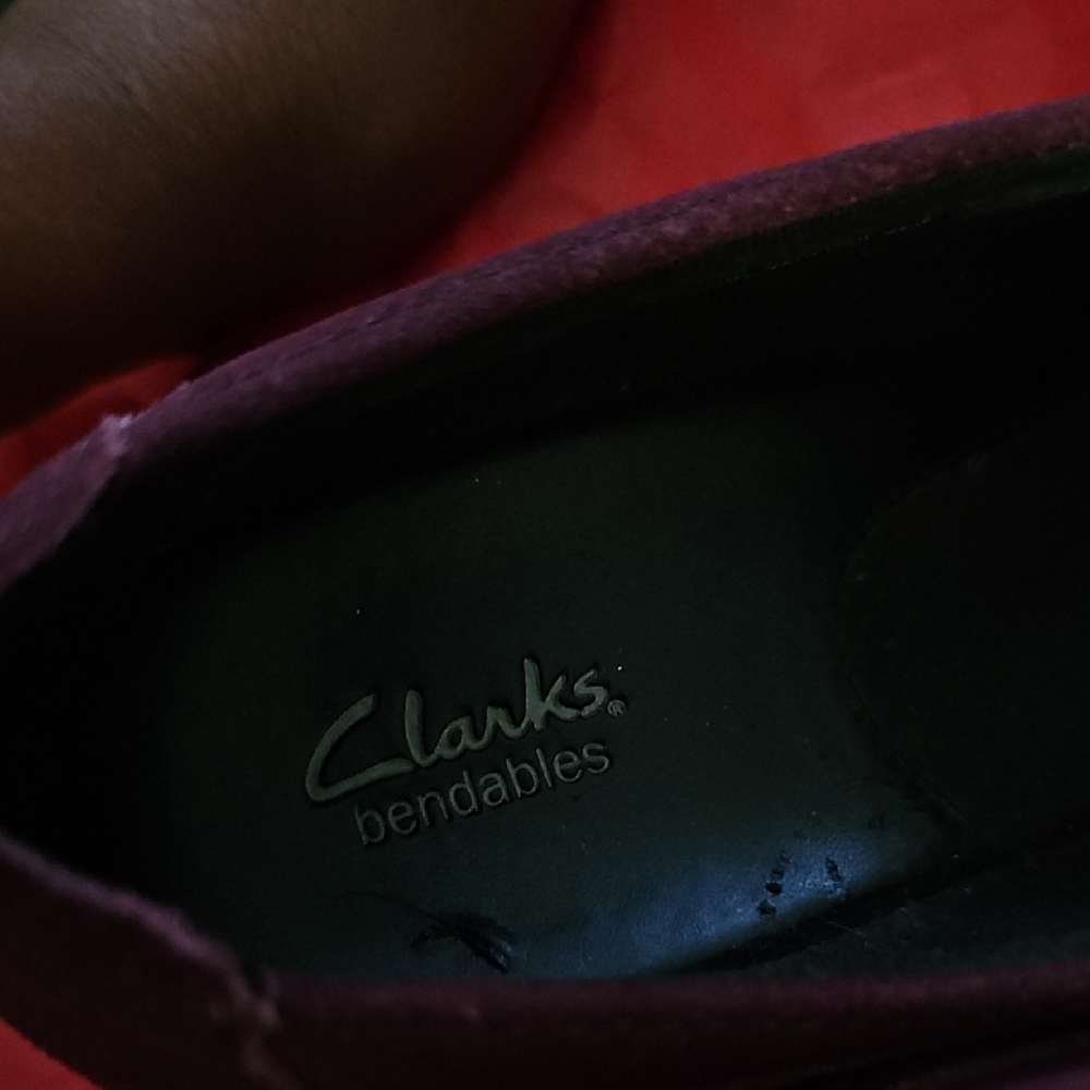 Clarks Red and Purple Ankle Boots - Picture 6 of 11